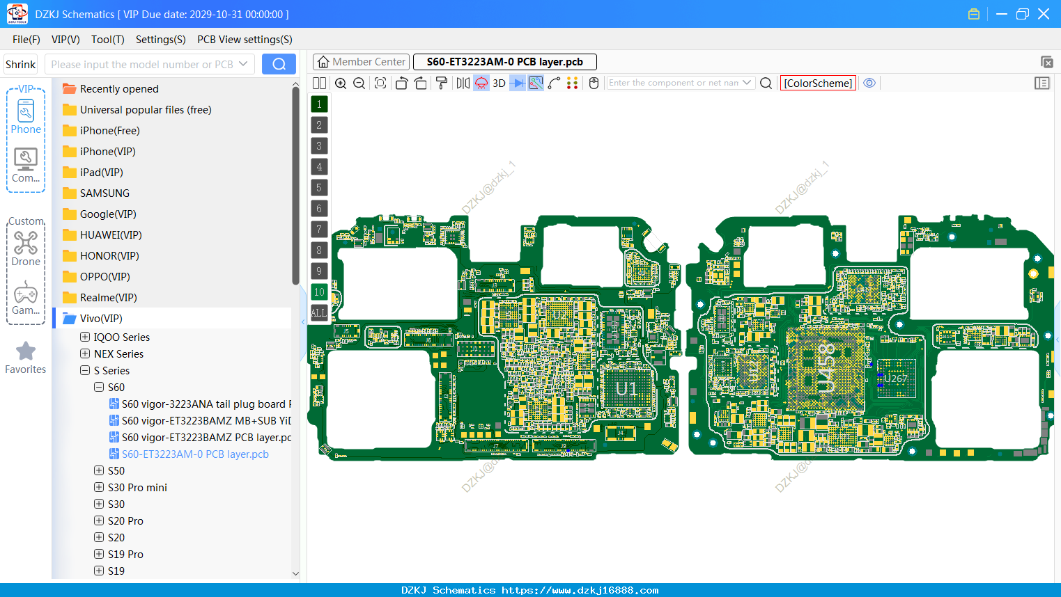 Vivo S60-ET3223AM-0 PCB Layer